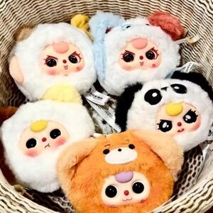 BABY THREE | Mini Animal Head Vinyl Plush Blind Box (1 pc) Pendant